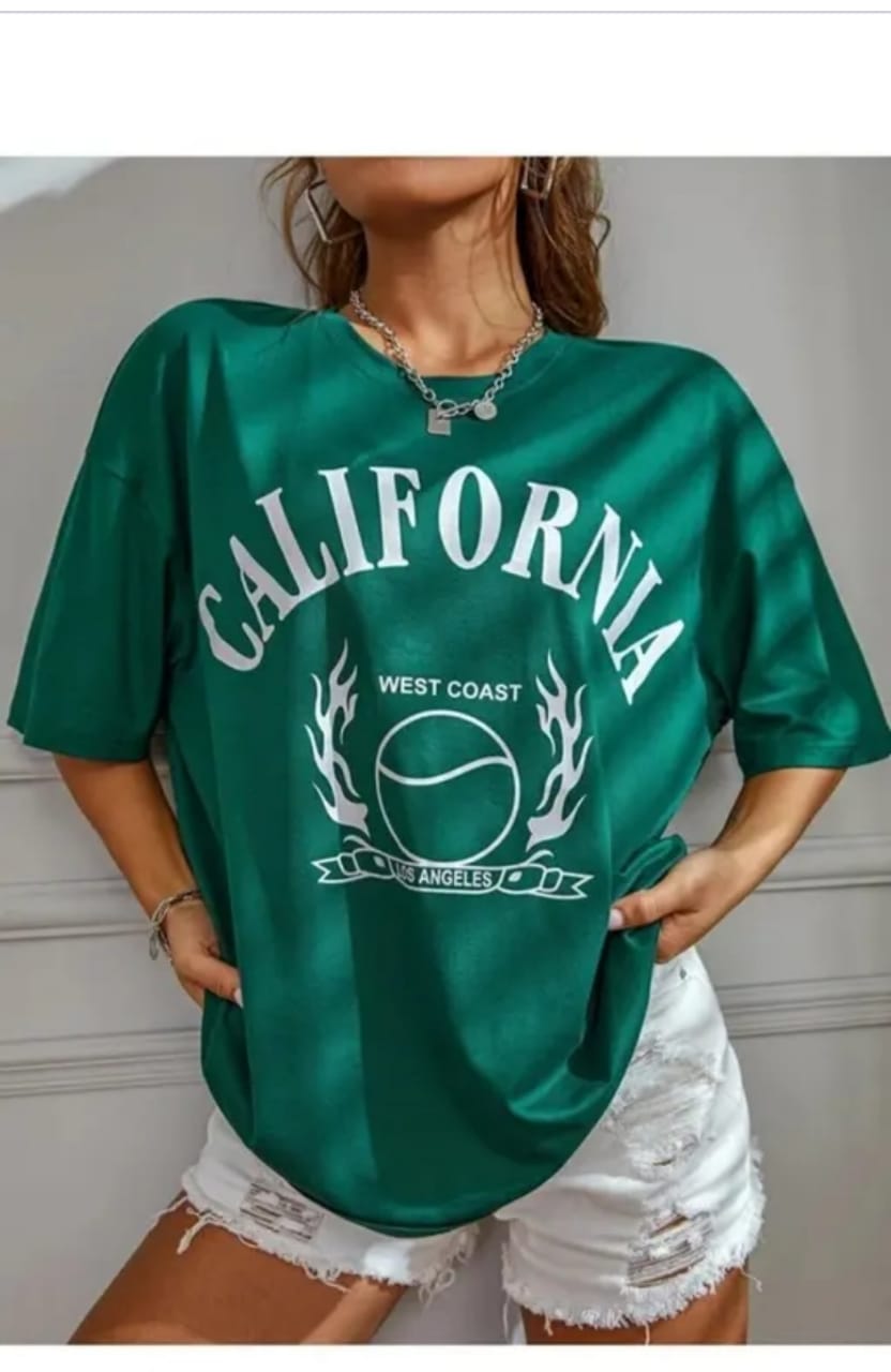 Women's California Printed Oversized T-shirt